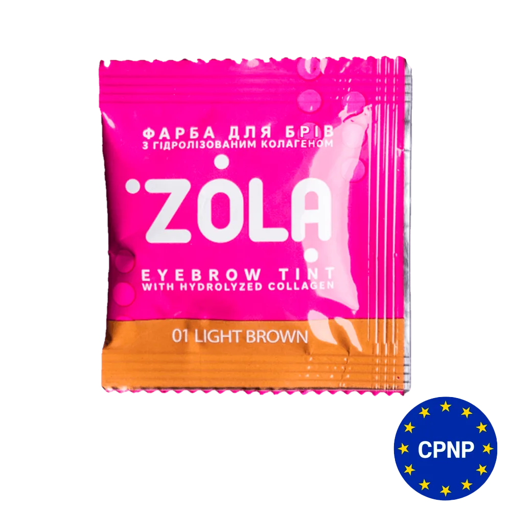 Краска для бровей ZOLA с коллагеном в саше Eyebrow Tint With Collagen 01, 5 мл