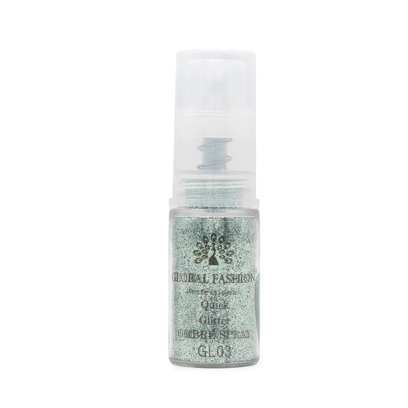 Сухий спрей для градієнта Global Fashion Ombre Spray GLITTER №3, світло-зелений, 10 г (GL)