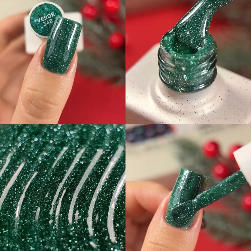 Гель-лак NAILSOFTHENIGHT Verde — зелений №348, 10 мл