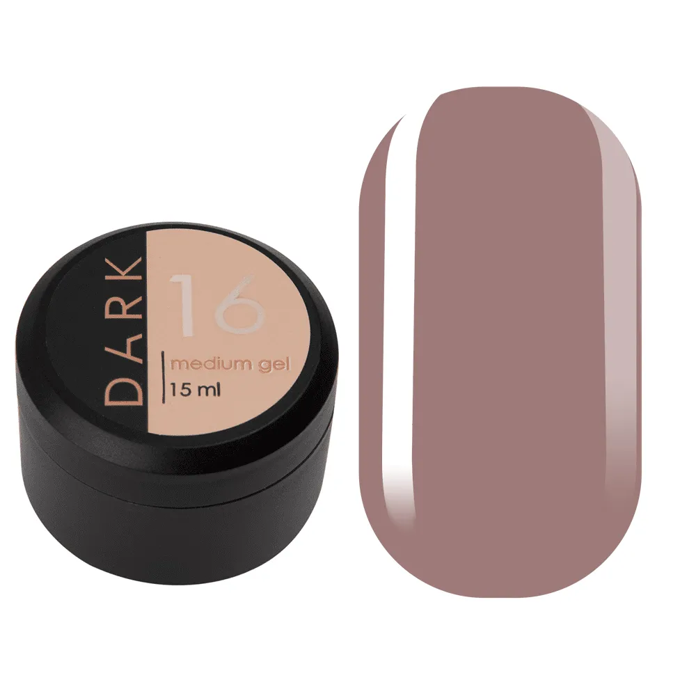DARK Medium Gel №16, 15 мл, без пензлика