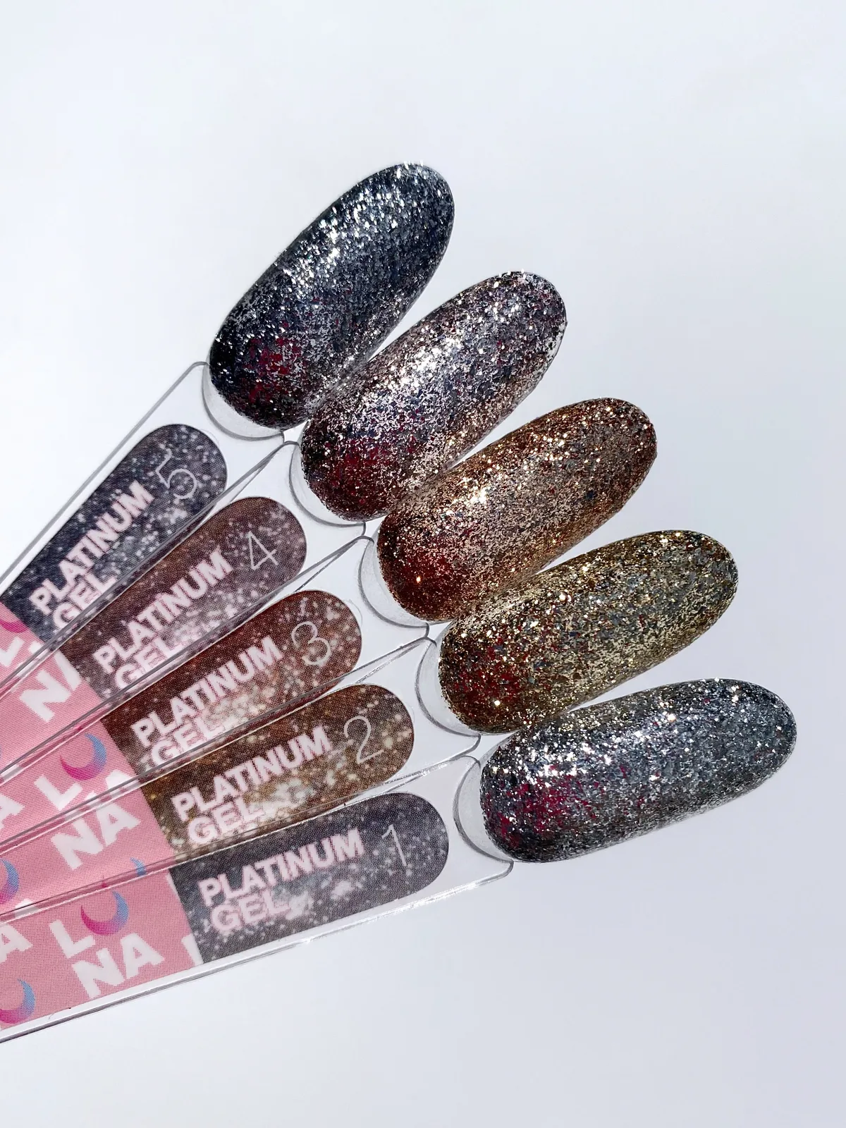Блестки для ногтей LUNA Platinum Gel №2, 5 мл
