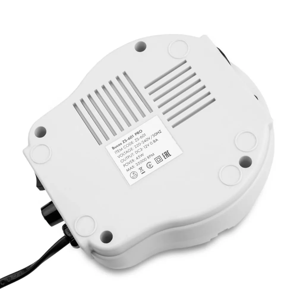Фрезер для манікюру BUCOS ZS-601 Pro White, 35000 оборотів