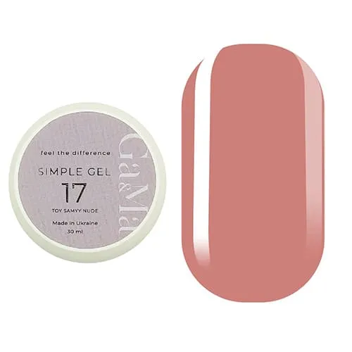 Гель GÉMELY ex GA&MA Simple gel №17 тот самый нюд, 30 мл