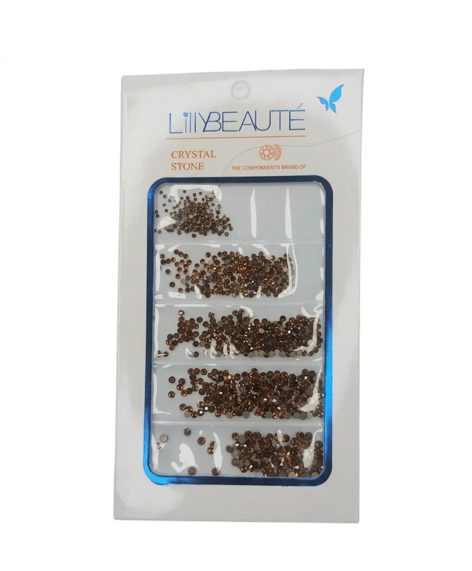 Камені MIX розмірів LillyBeaute, коричневі