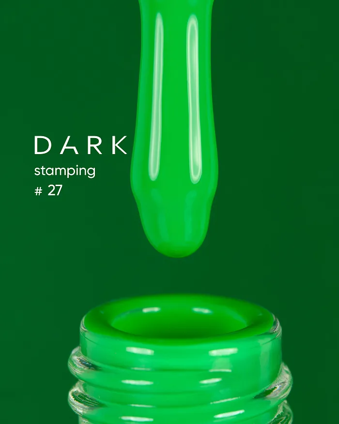 DARK Stamping polish №27, неоновый зеленый, 10 мл