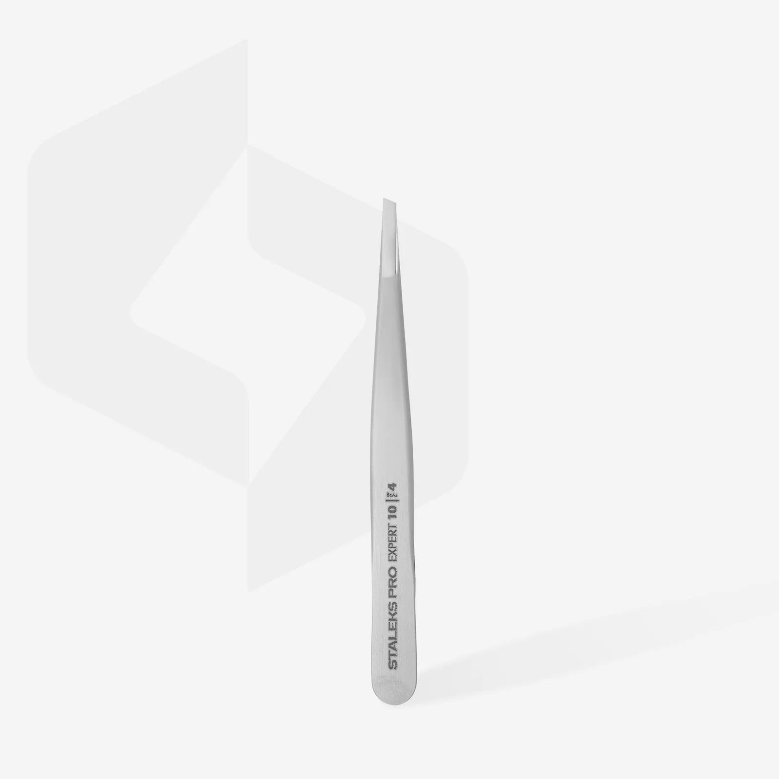 Пинцет для бровей Staleks Pro Expert 10 Type 4 (узкие скошенные кромки), TE-10/4