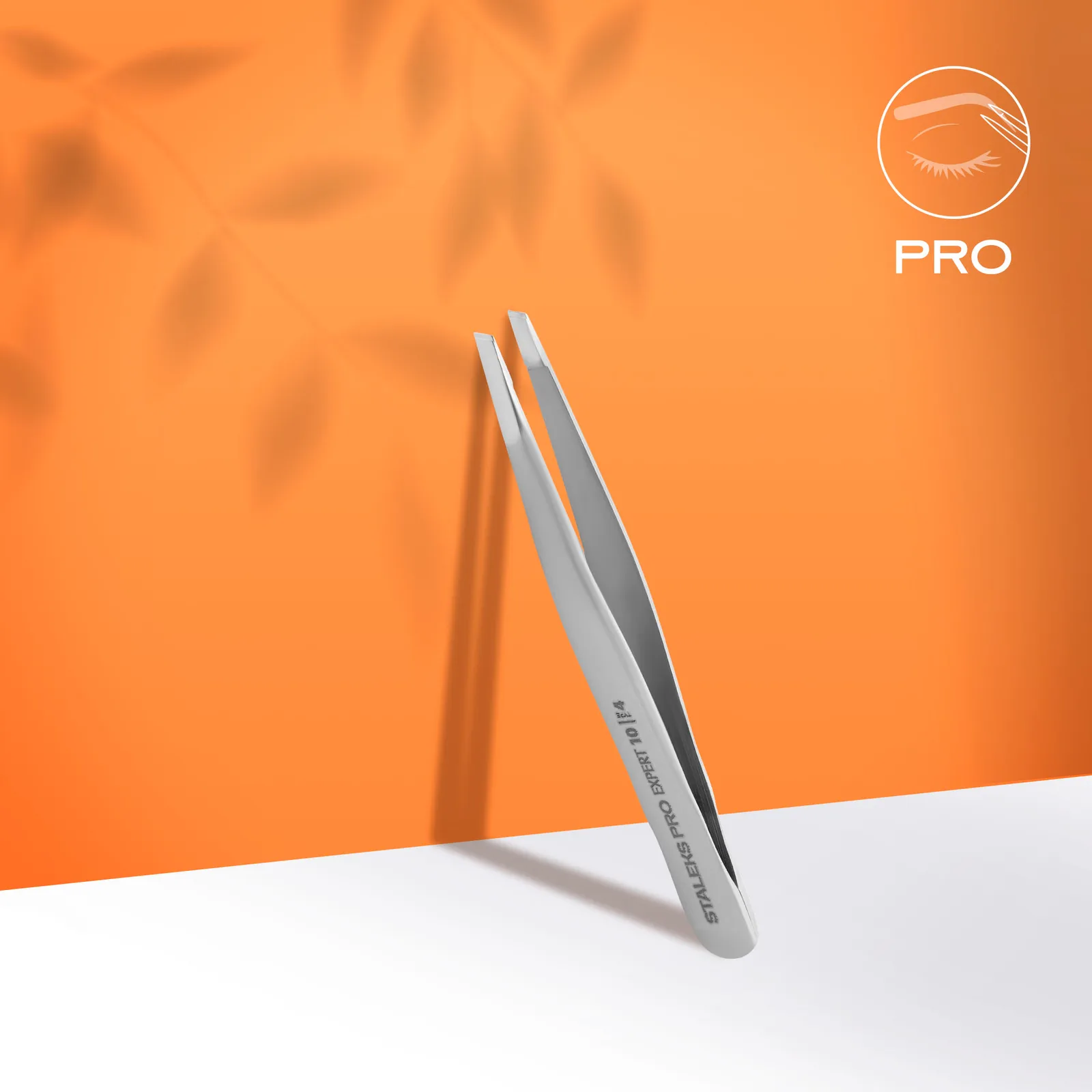Пинцет для бровей Staleks Pro Expert 10 Type 4 (узкие скошенные кромки), TE-10/4