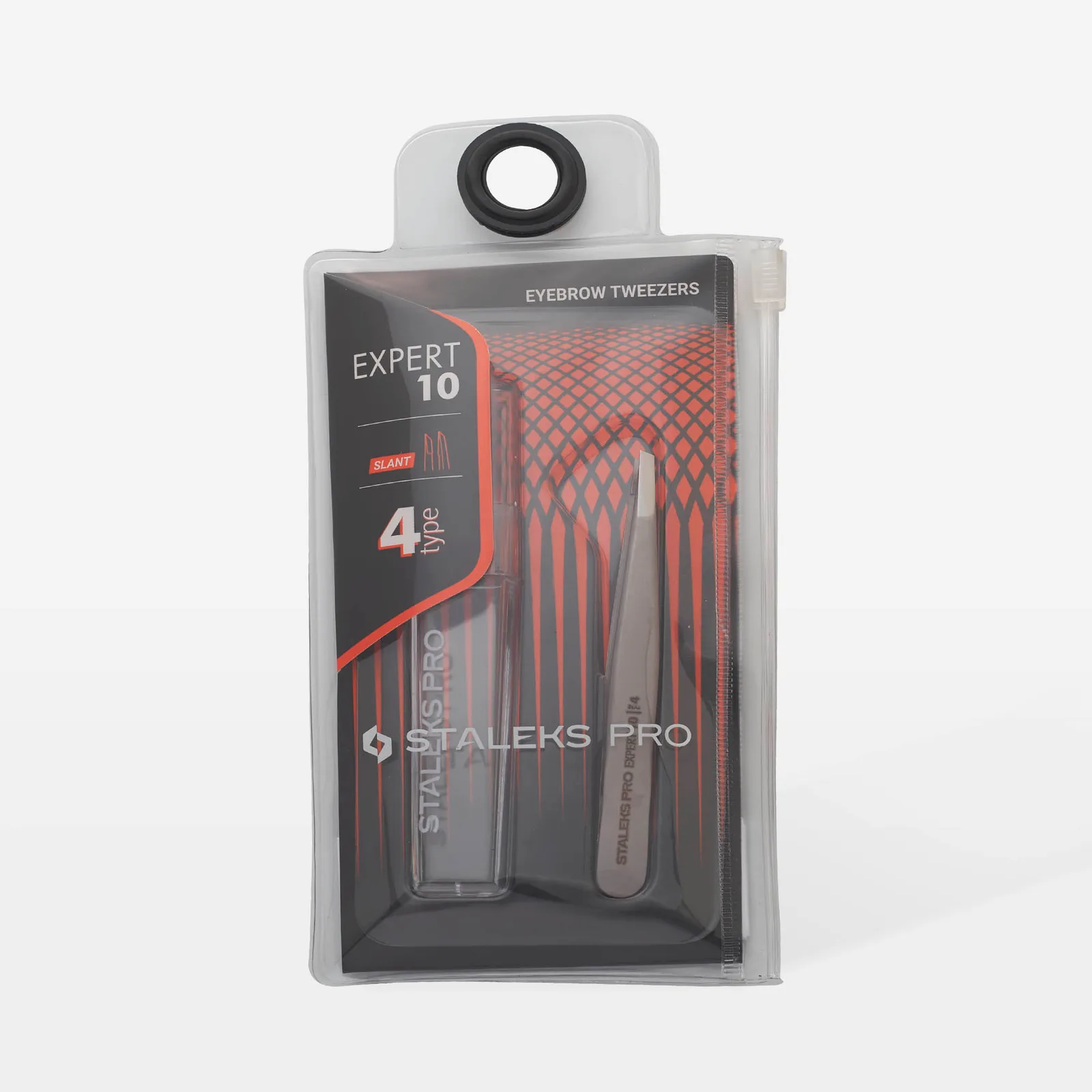 Пинцет для бровей Staleks Pro Expert 10 Type 4 (узкие скошенные кромки), TE-10/4