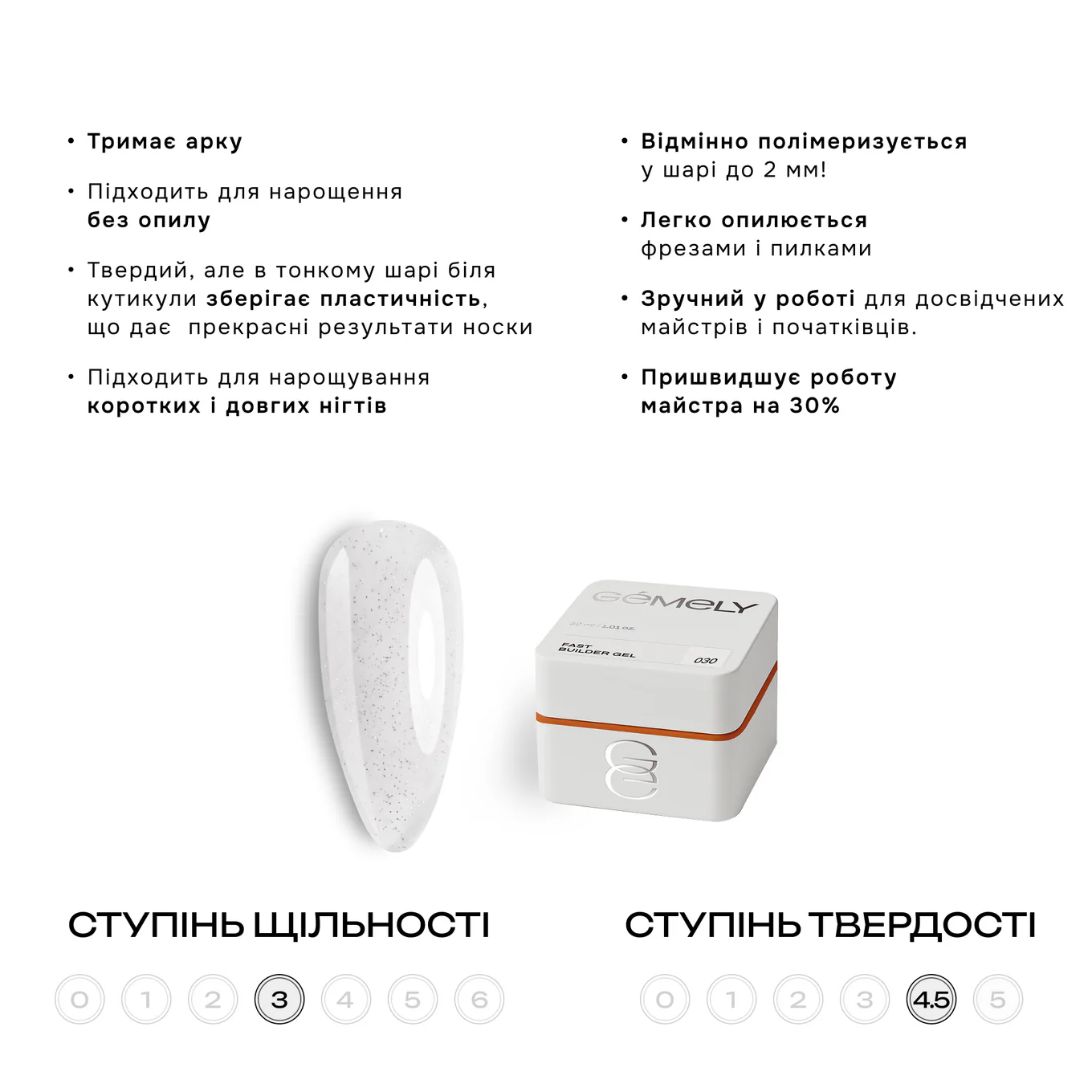 Гель GÉMELY ex GA&MA Fast Builder gel №030, 15 мл
