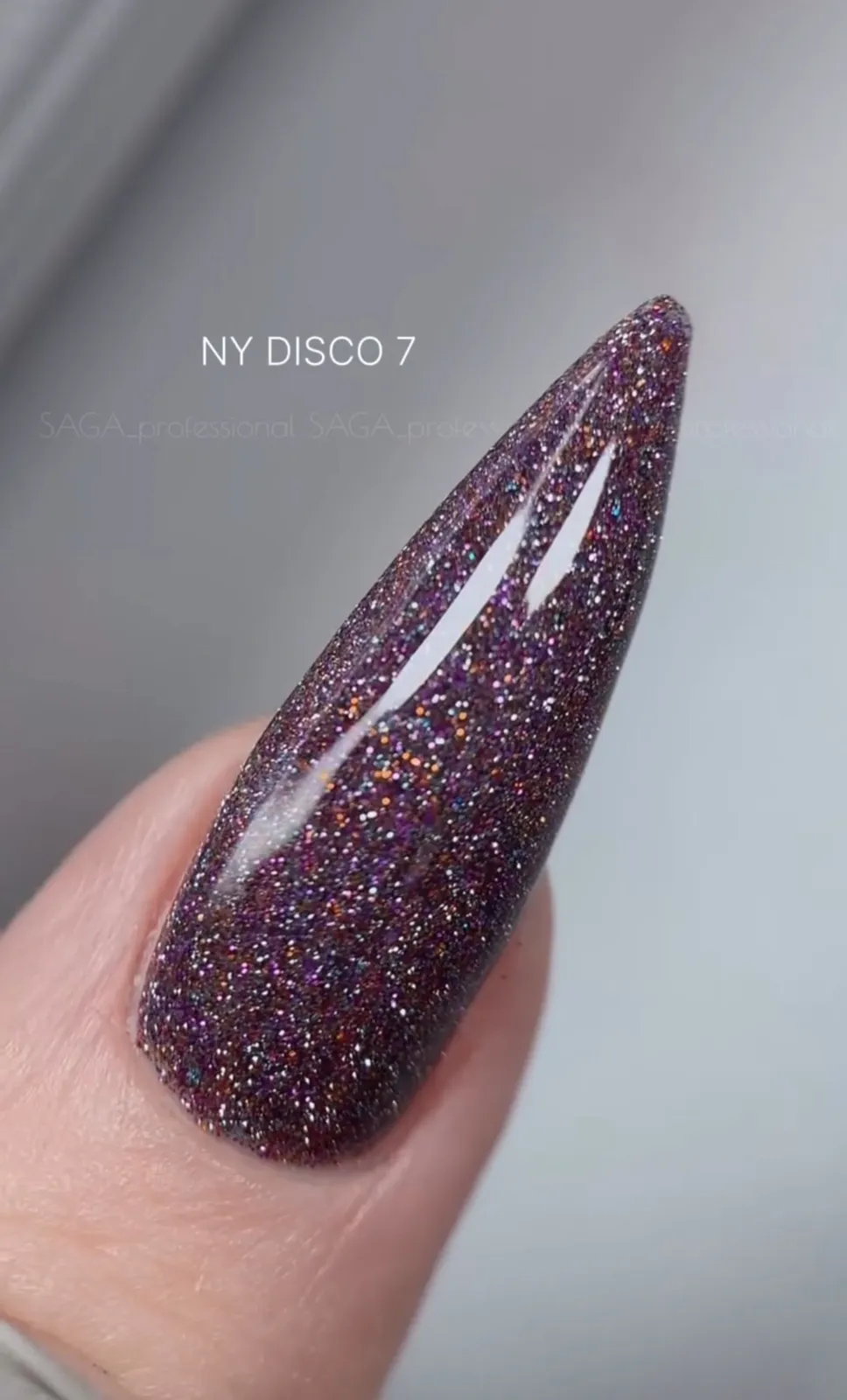 Гель-лак Saga, лімітована колекція NY DISCO №7, світловідбиваючий, 9 мл