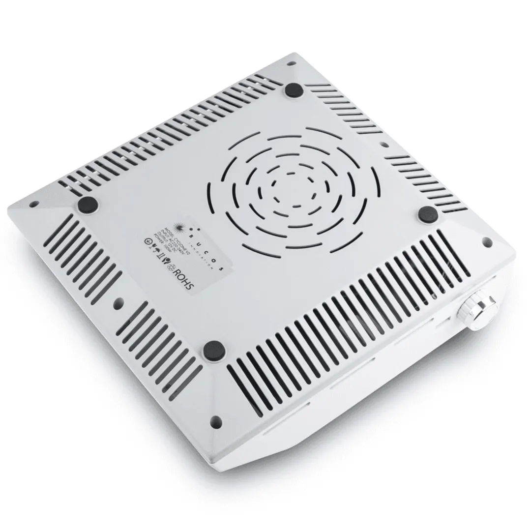 Вытяжка для маникюра BUCOS CYCLONE V2 на 100W с НЕРА фильтром, белая + USB