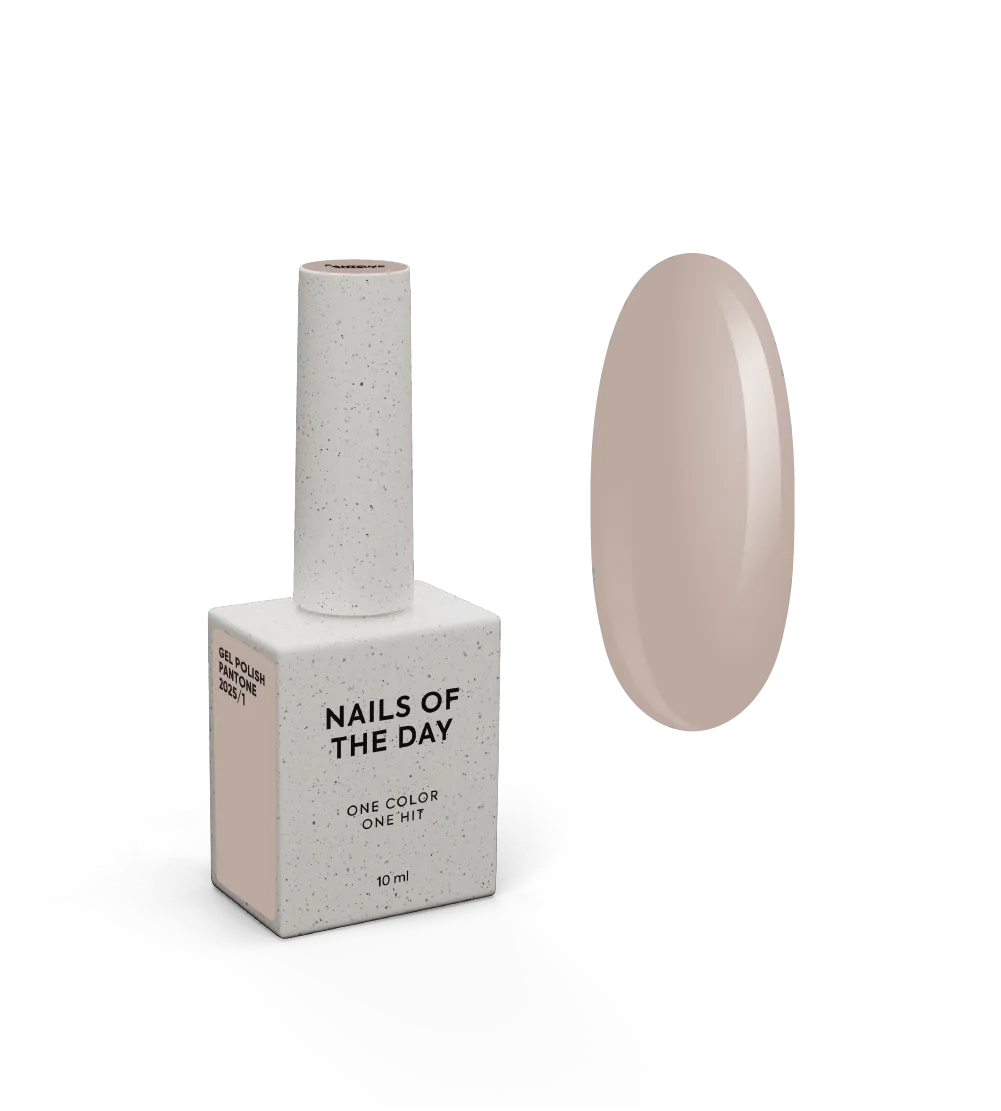 гель лак NAILSOFTHEDAY let’s special Pantone2025/01, 10 мл-  теплий бежево-коричневий NEW