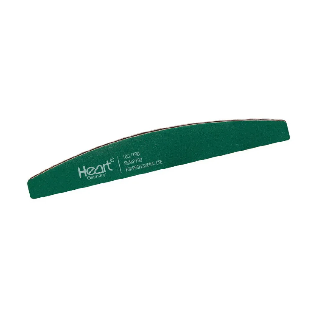 Пилка для нігтів HEART Half SHARP PRO 100/180 (зелене полотно)