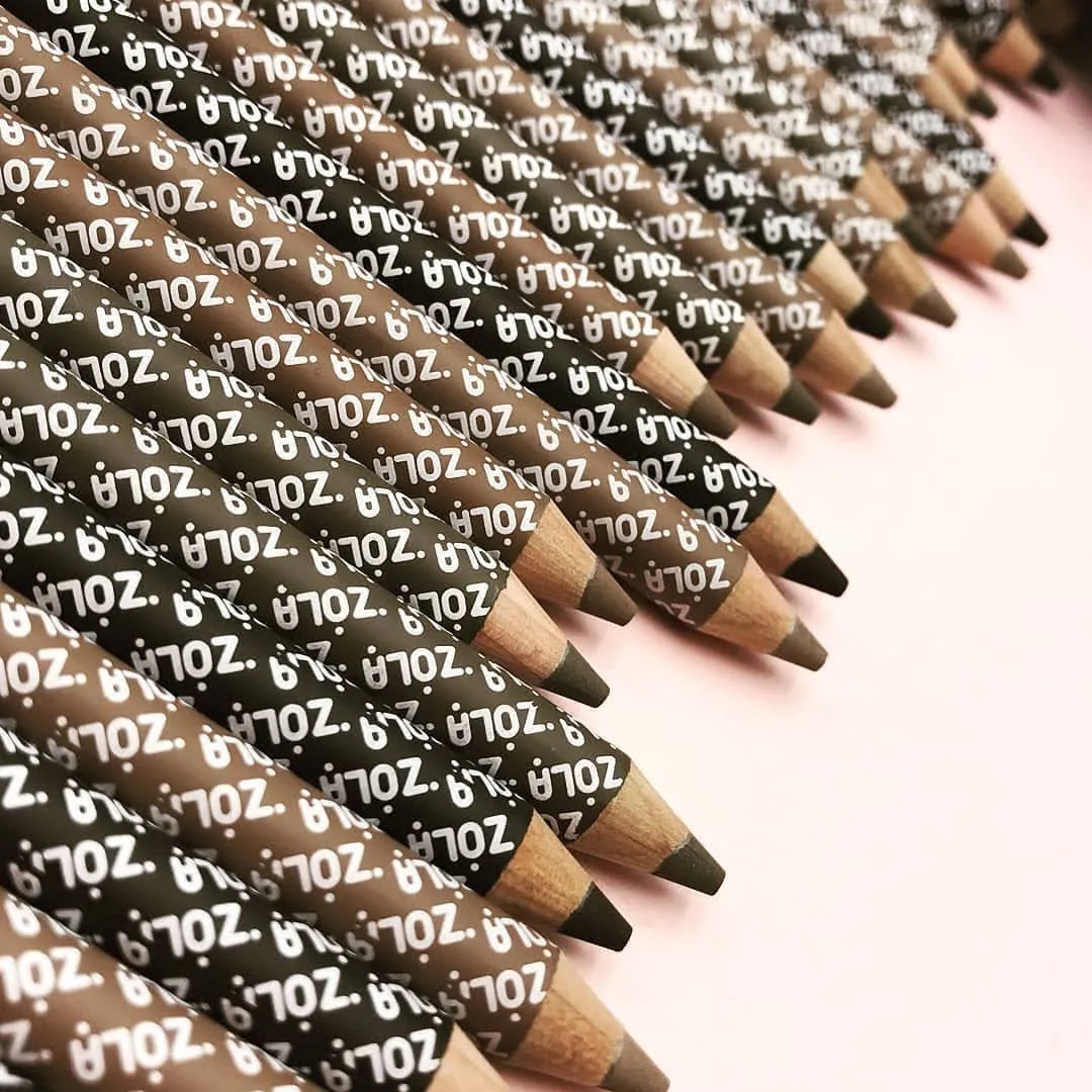 Карандаш для бровей ZOLA Powder Brow Pencil Dark Brown пудровый, темно-коричневый