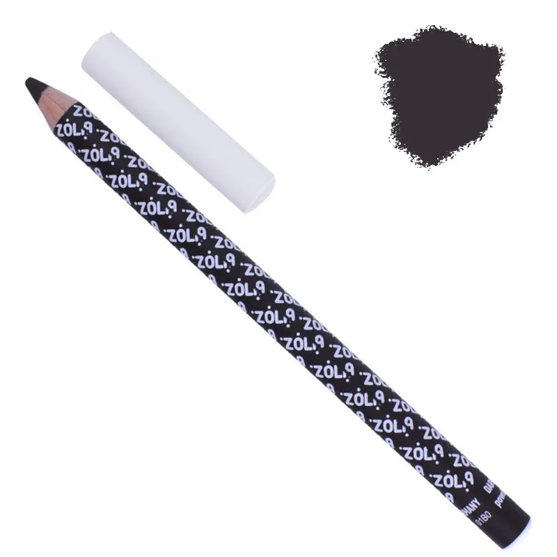 Карандаш для бровей ZOLA Powder Brow Pencil Dark Brown пудровый, темно-коричневый