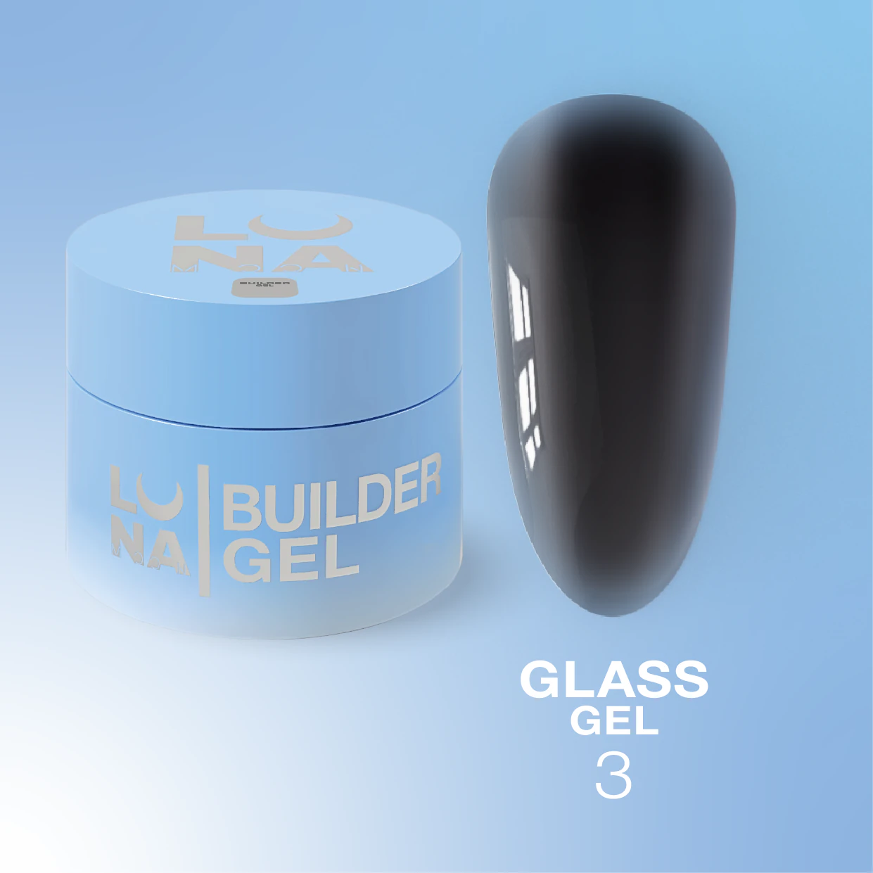 Вітражний гель для нарощування Luna Glass gel №03, 15 мл