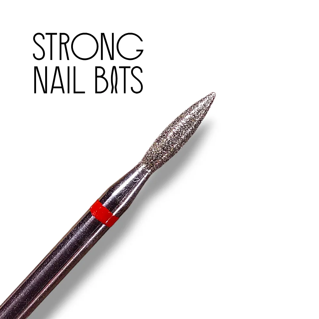 Фреза алмазна STRONG NAIL BITS полум'я червоне 0,21 мм SET 10шт