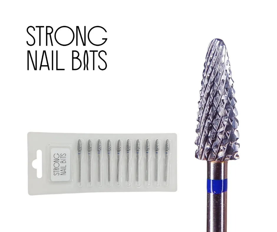 Фреза твердосплавная STRONG NAIL BITS кукуруза синяя 0,49 см SET 10 шт