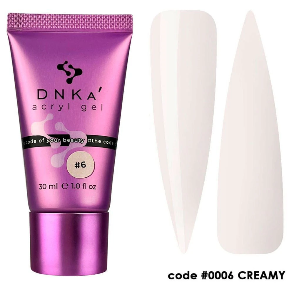 Акрил-гель DNKa №6 Creamy світло-бежевий, туба, 30 мл