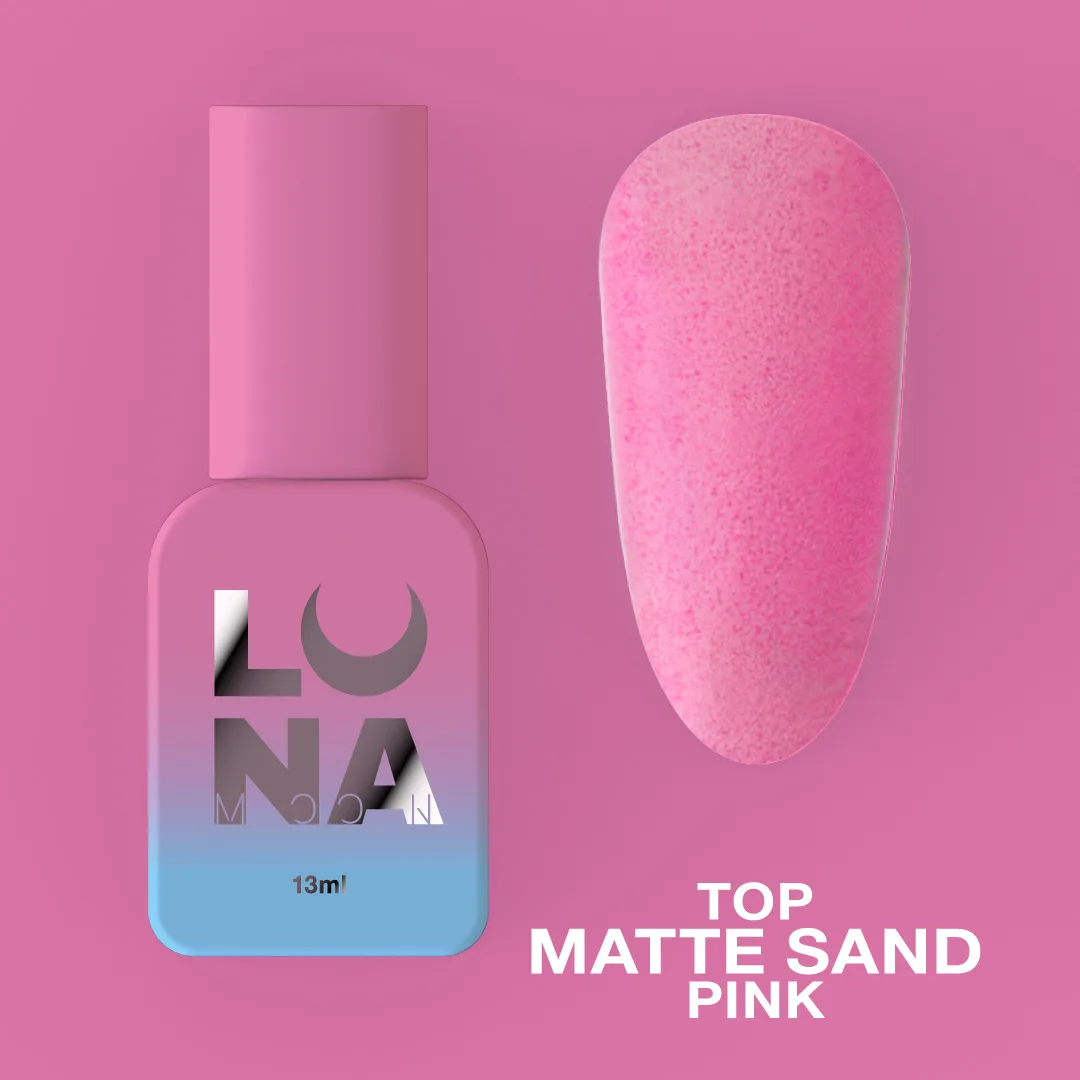 Матовий топ без липкого шару, LUNA Top Matte Sand Peach Pink, 13 мл