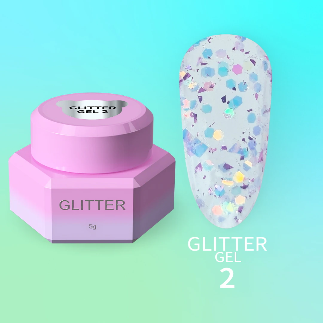Блискітки для нігтів You Are Cute Glitter Gel №02, 5 мл