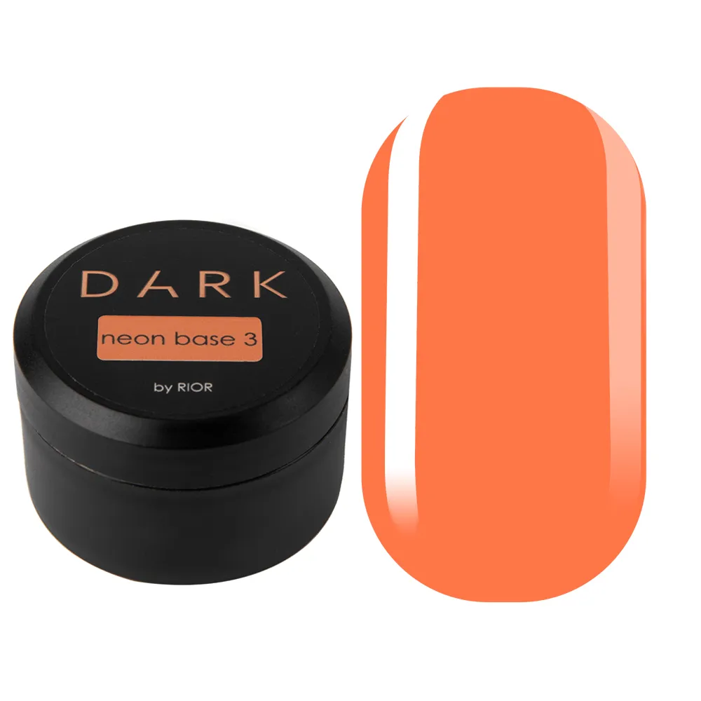 DARK neon base №3 морквяний, 15 мл, без пензлика