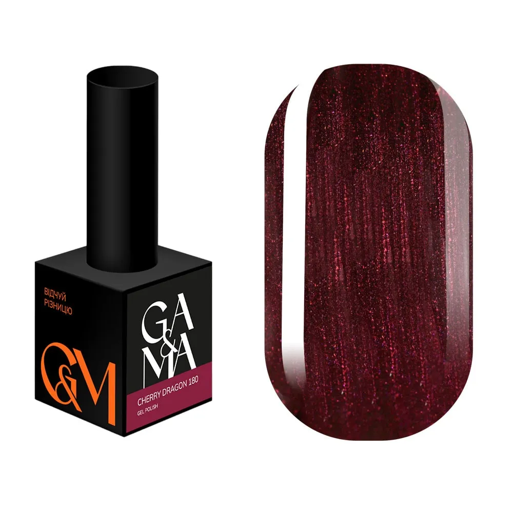 Гель-лак GÉMELY ex GA&MA №180, Night collection, Cherry dragon, 10 мл