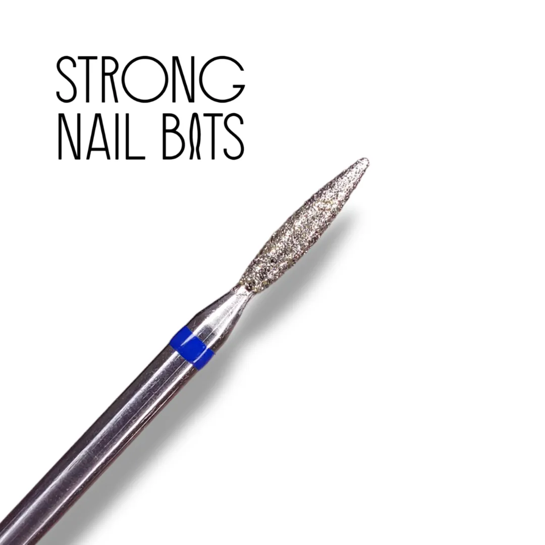 Алмазна фреза STRONG NAIL BITS полум'я синя 0,21 мм (подовжена)