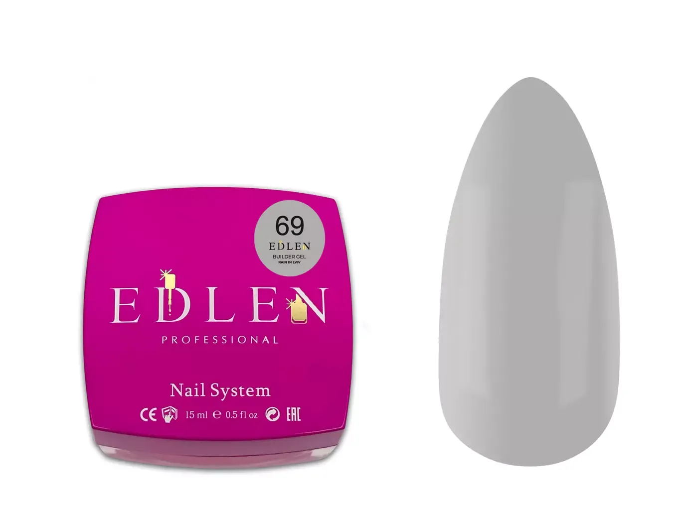 Edlen Builder Gel Lviv №69, 15 мл (Rain in Lviv)