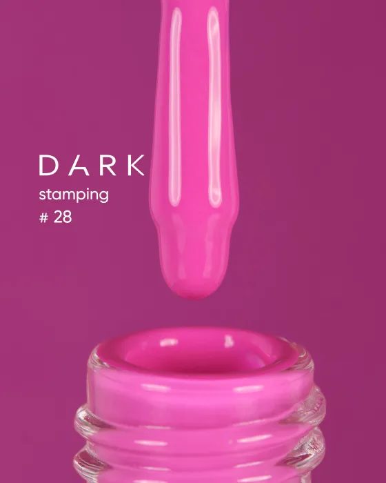 DARK Stamping polish №28, неоновый розовый, 10 мл