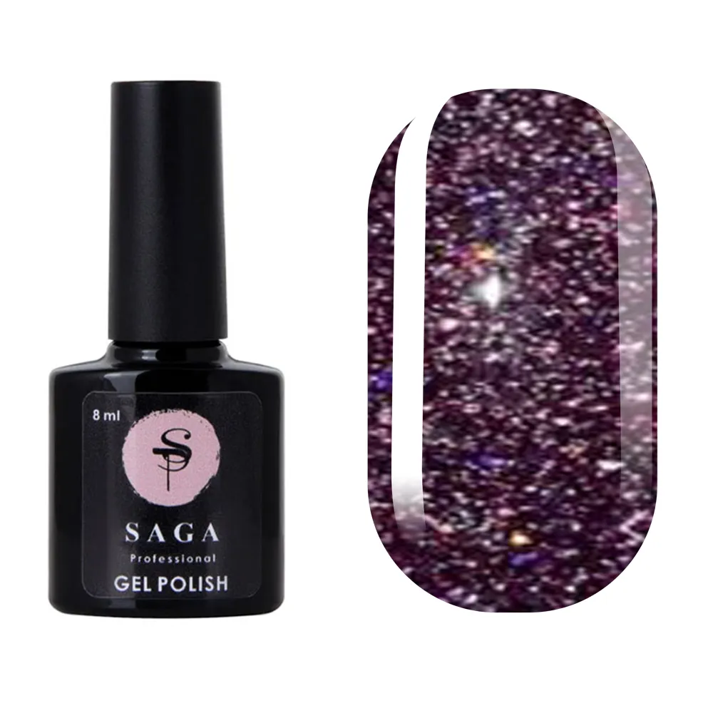 Гель-лак Saga Professional Fiery gel № 13 світловідбивний, 8 мл