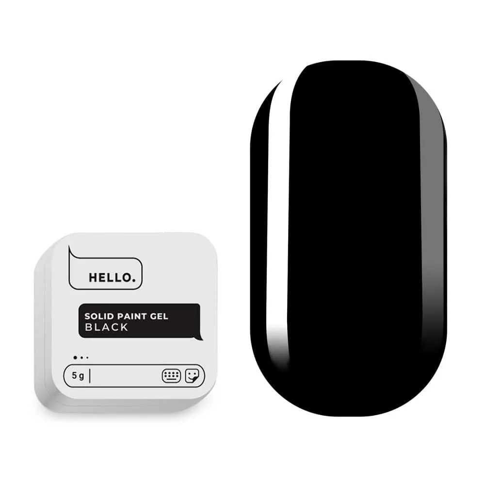 Гель-краска HEYLOVE Solid paint gel Black, 5 г