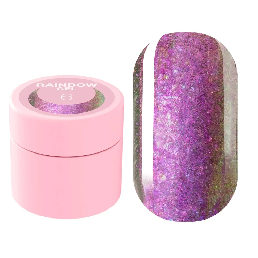 Гель-гліттер LUNA Rainbow Gel №6, 5 мл