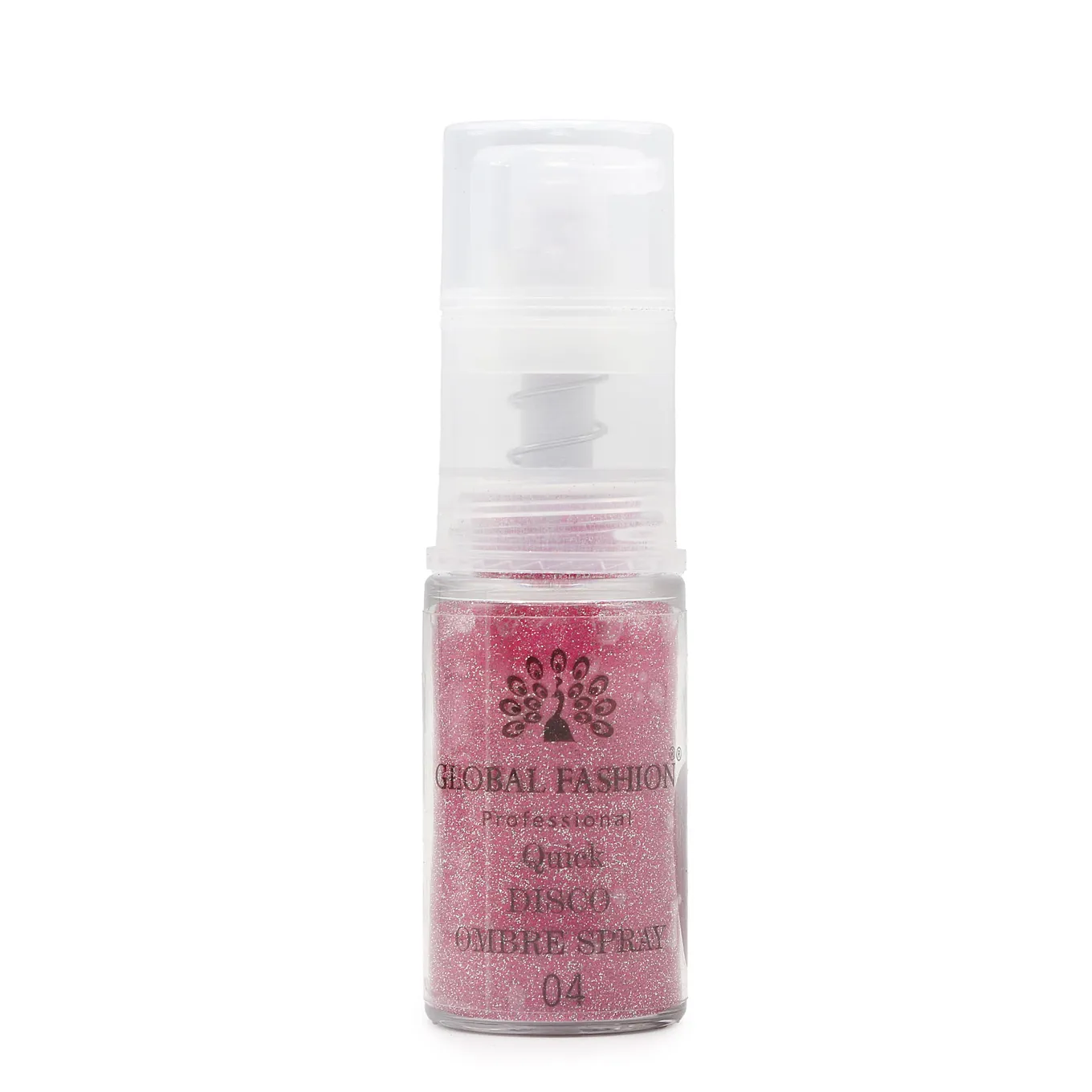 Сухий спрей для градієнта Global Fashion Ombre Spray DISCO, світловідбиваючий №4, рожевий, 10 г