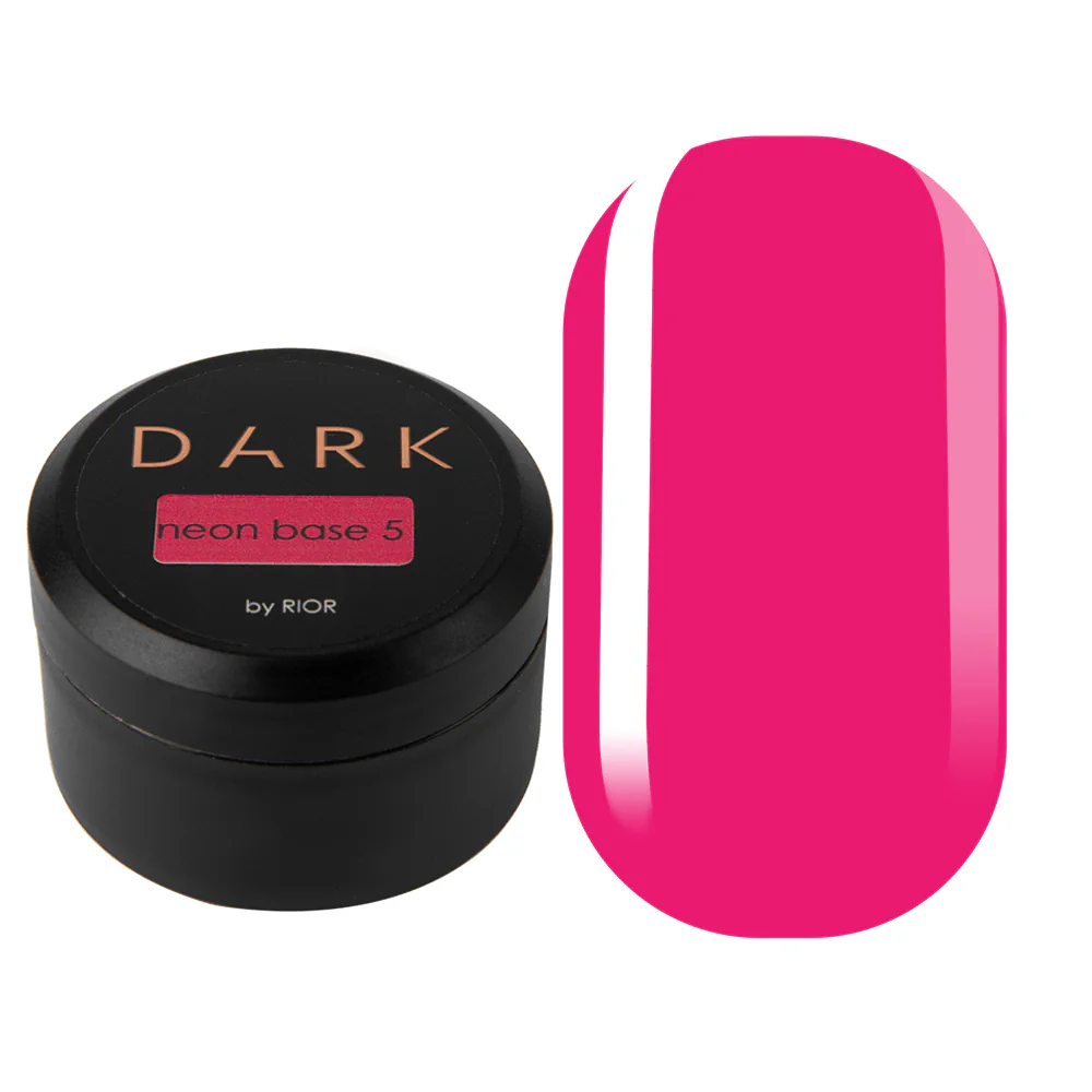 DARK neon base №5 рожевий, 15 мл, без пензля