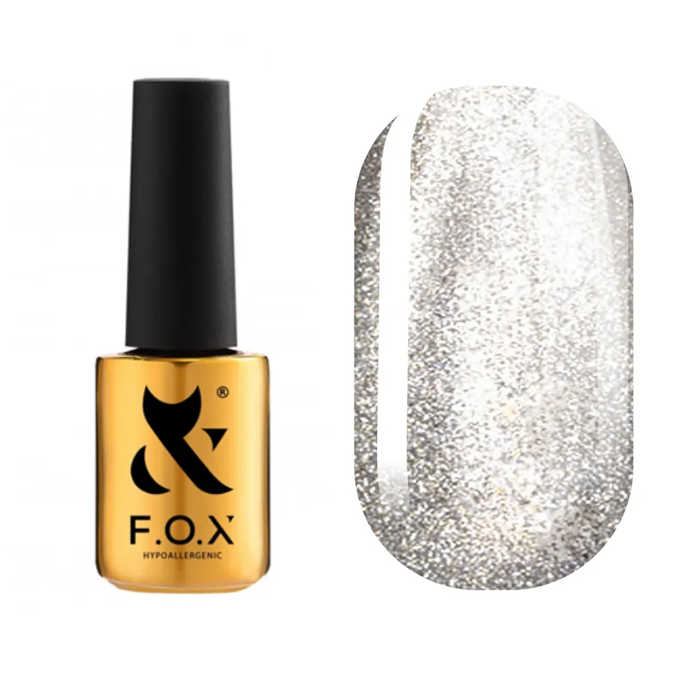 F.O.X base Cat Eye №004 (сріблястий), 7 мл