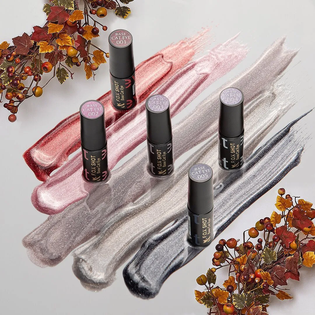 F.O.X base Cat Eye №004 (сріблястий), 7 ml