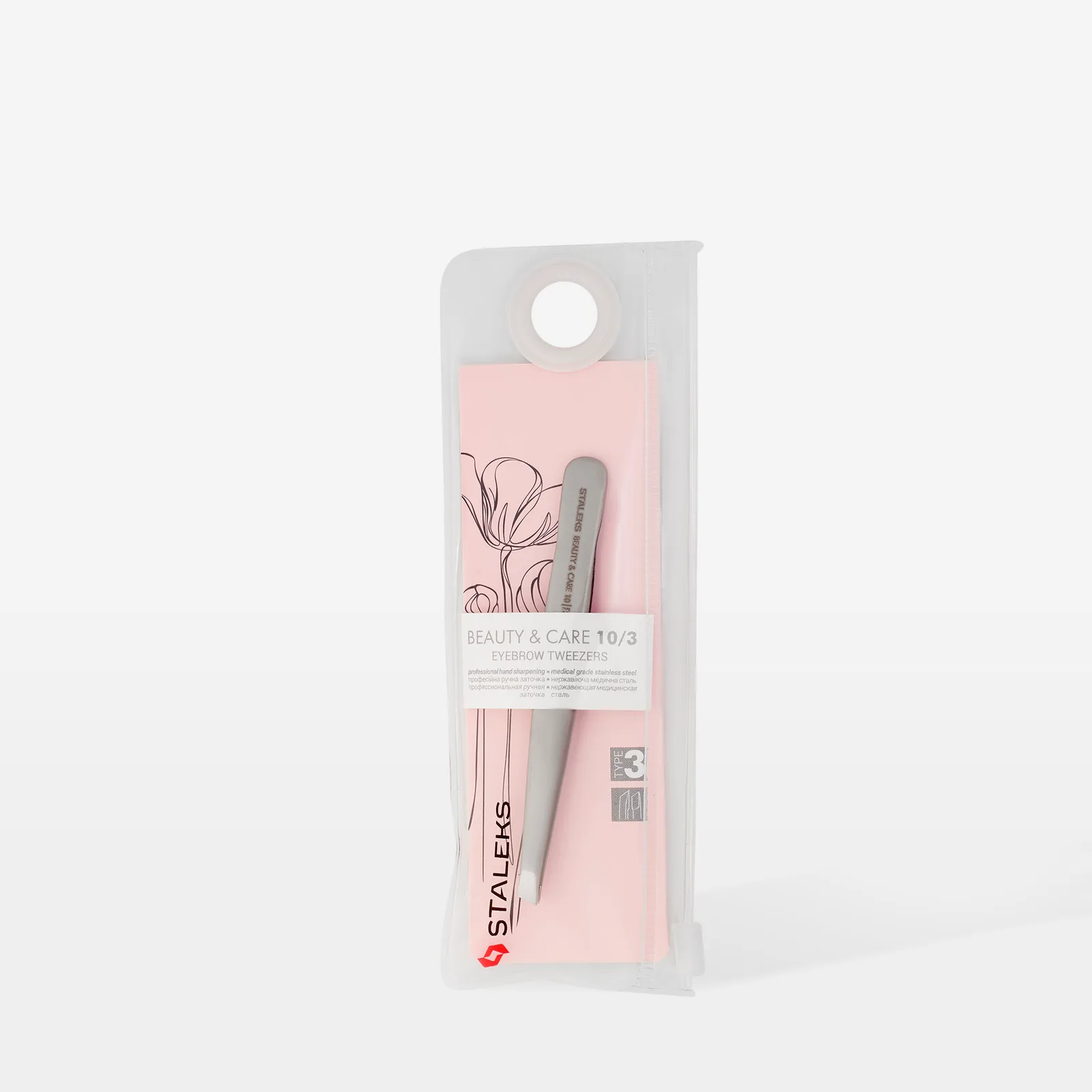 Пінцет для брів Staleks Beauty & Care 10 TYPE 3, (TBC-10/3)