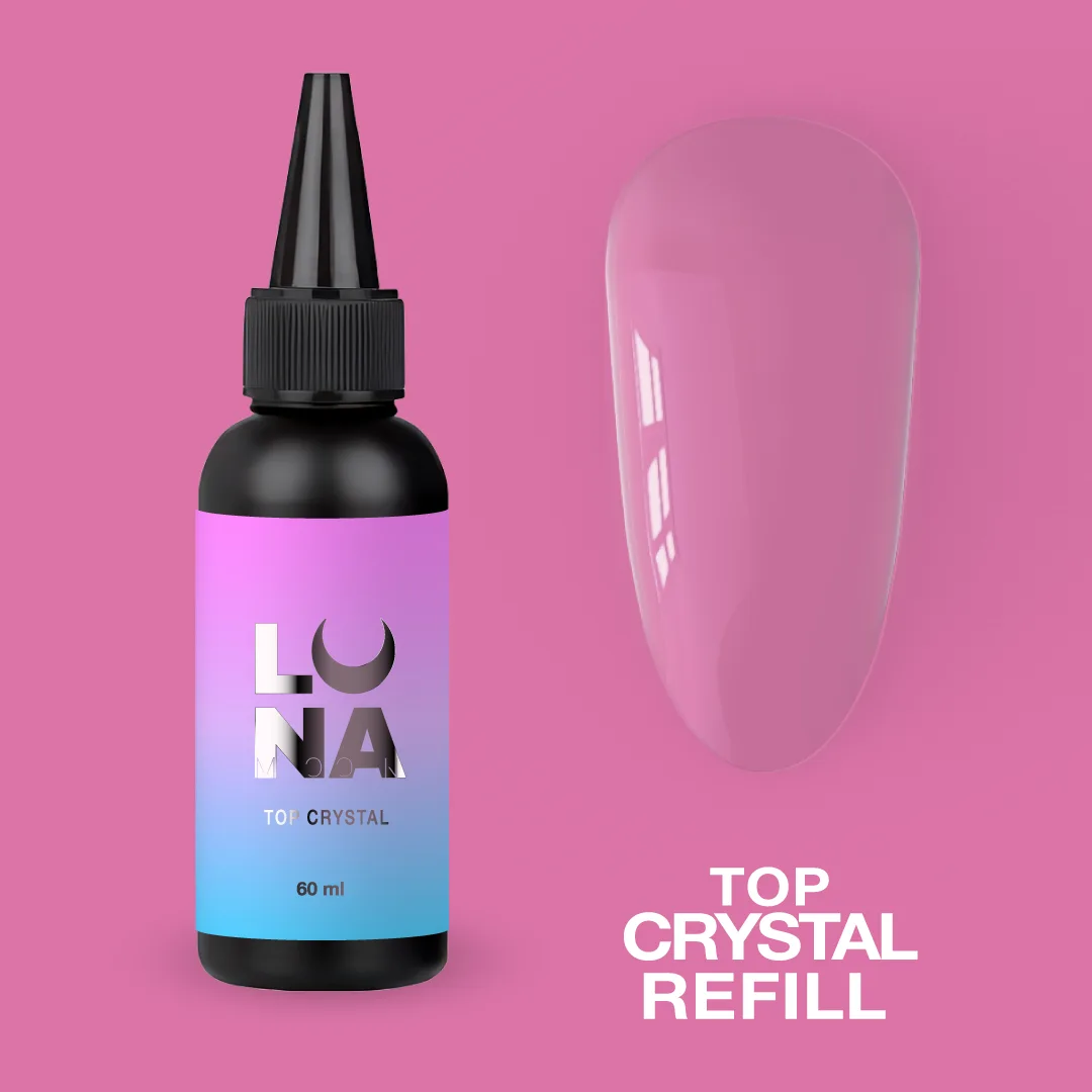 Топ для гель-лаку LUNA Crystal Refill, без липкого шару, 60 мл