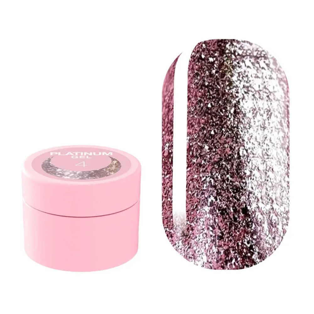 Блискітки для нігтів LUNA Platinum Gel №4, 5 мл