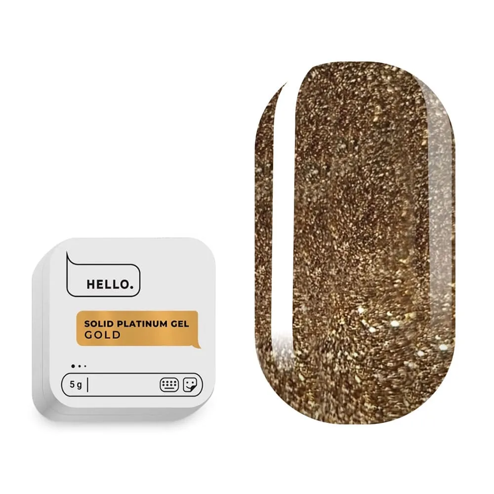 Гель-краска HEYLOVE Solid platinum gel Gold, 5 г
