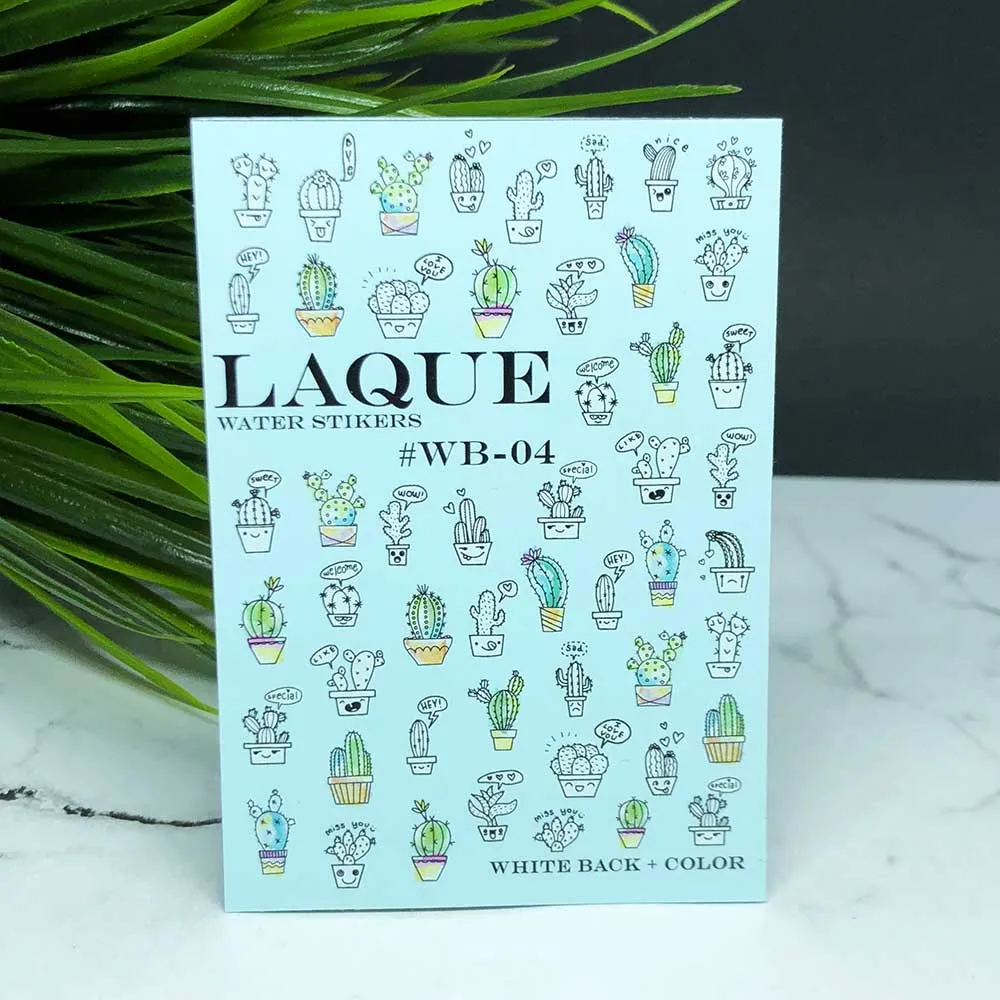 LAQUE слайдер дизайн для нігтів WB-04 (кактуси)