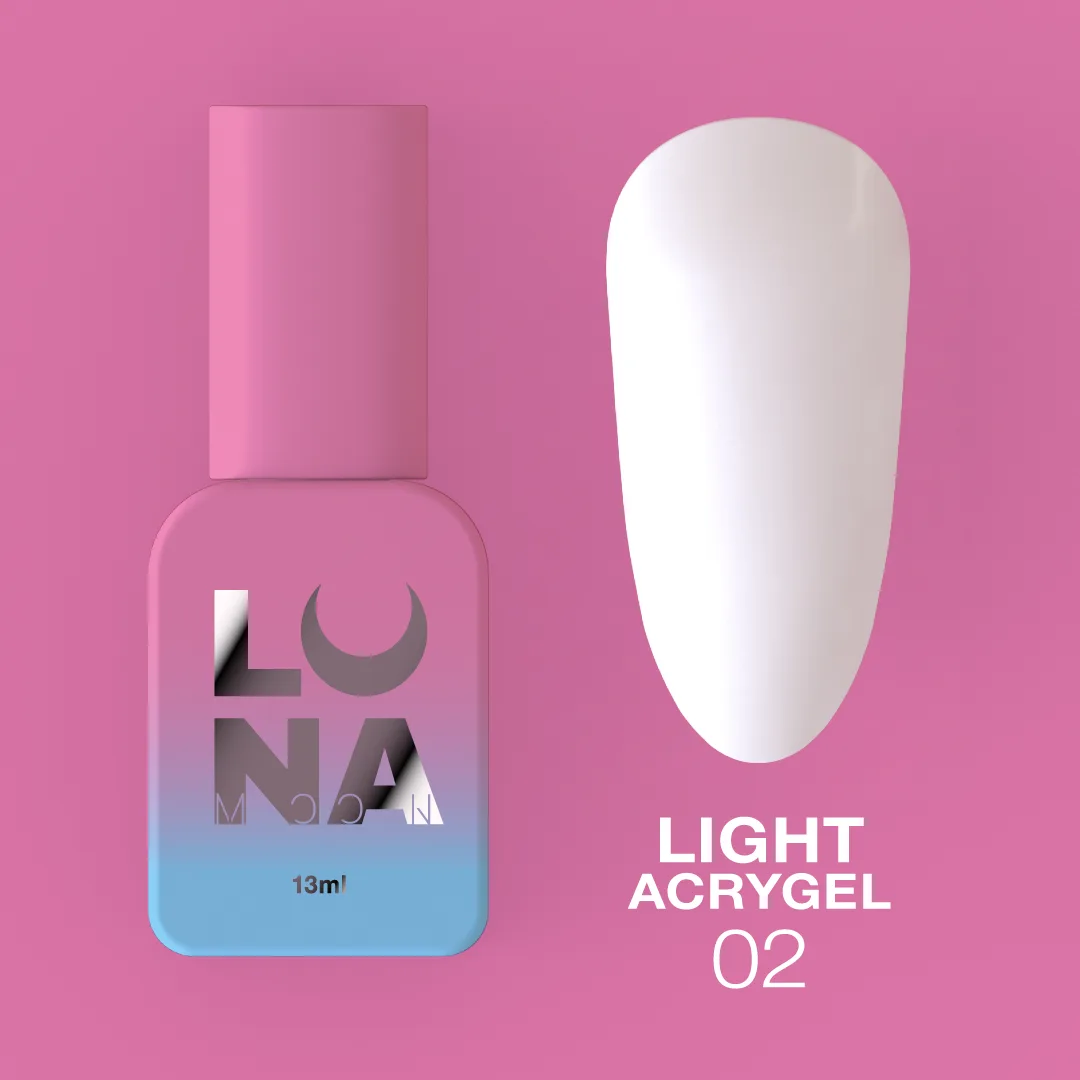 Акрил-гель LUNA Light Acrygel №2 білий, 13 мл
