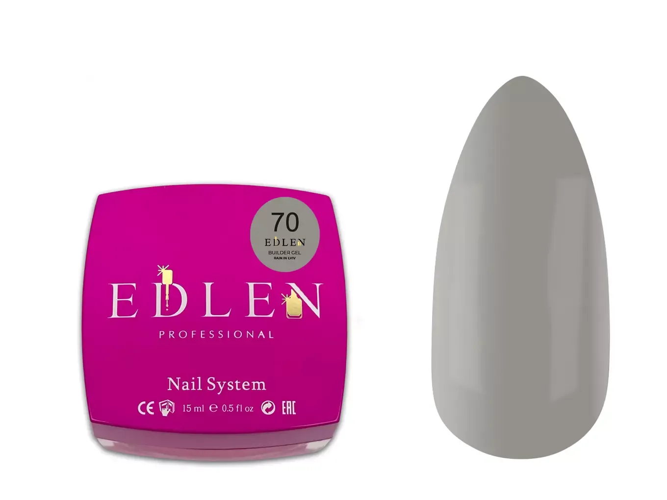 Edlen Builder Gel Lviv №70, 15 мл (Rain in Lviv)