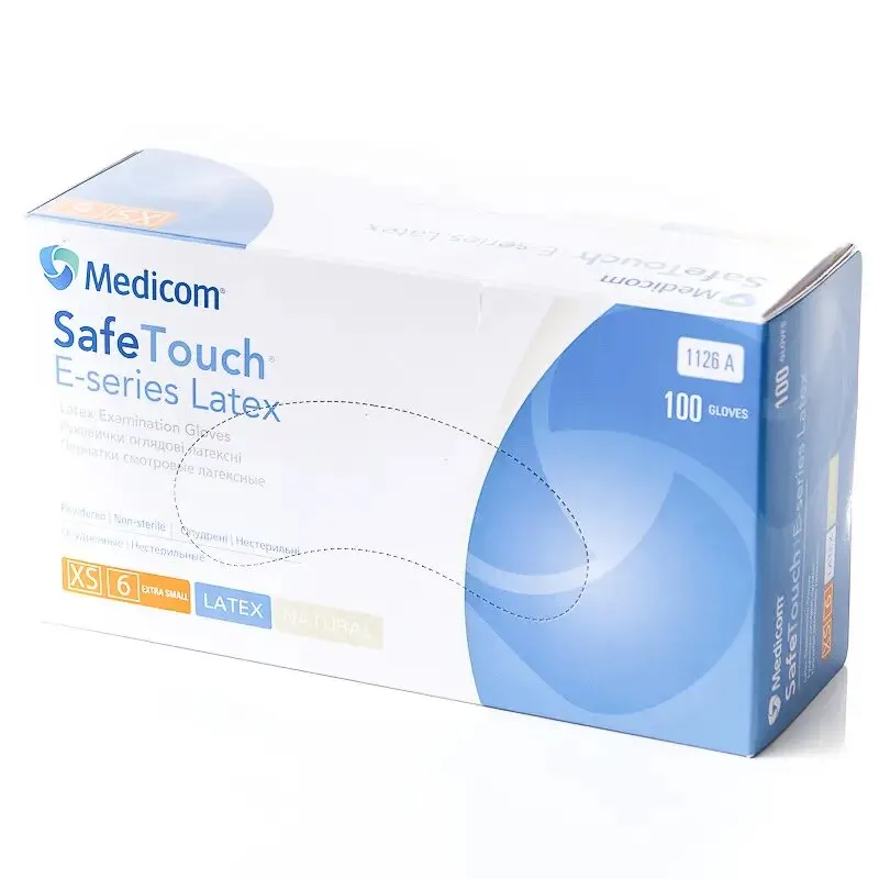 Перчатки нитрил Medicom неопудреные, белые, размер XS