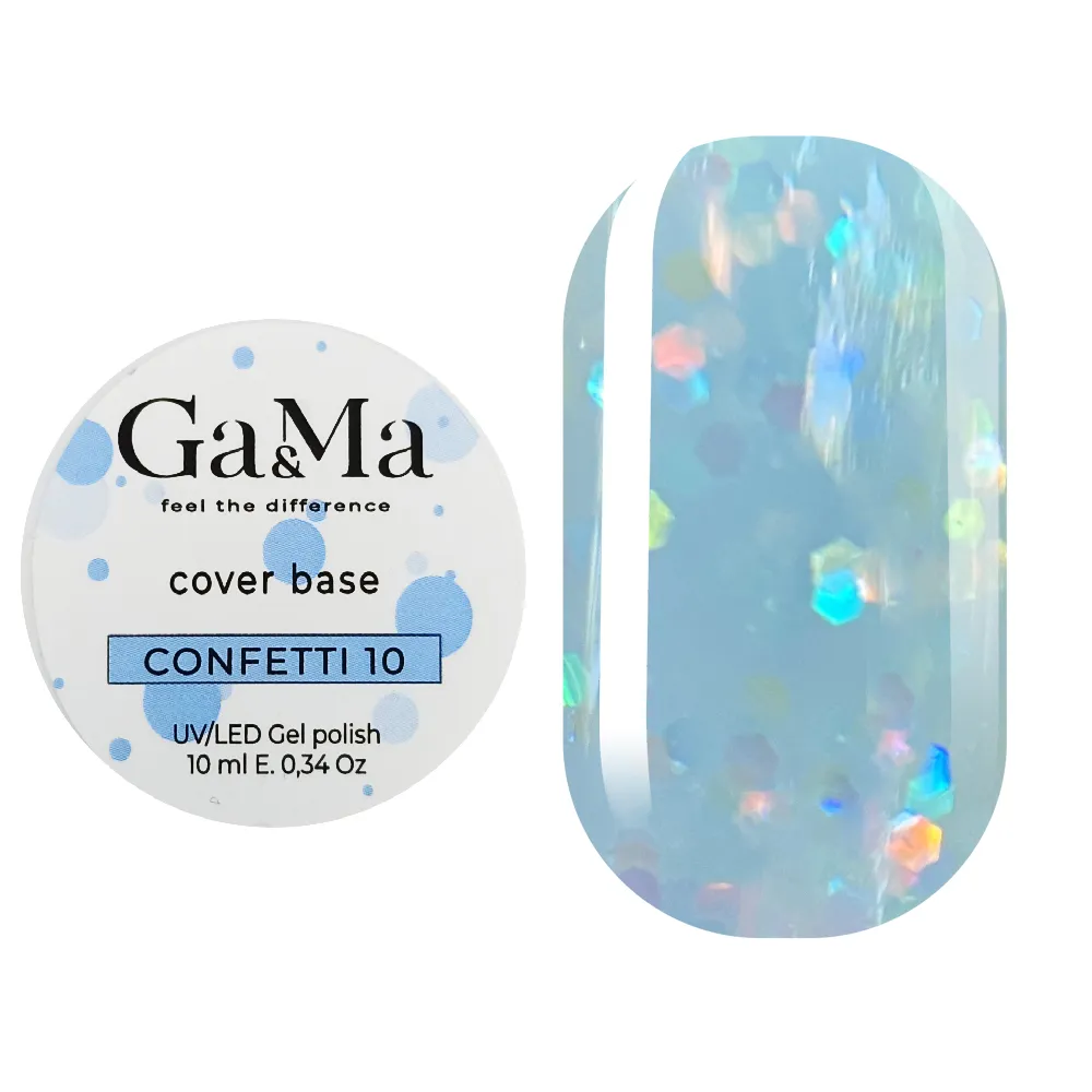 База камуфлирующая GÉMELY ex GA&MA Confetti №10, 10 мл