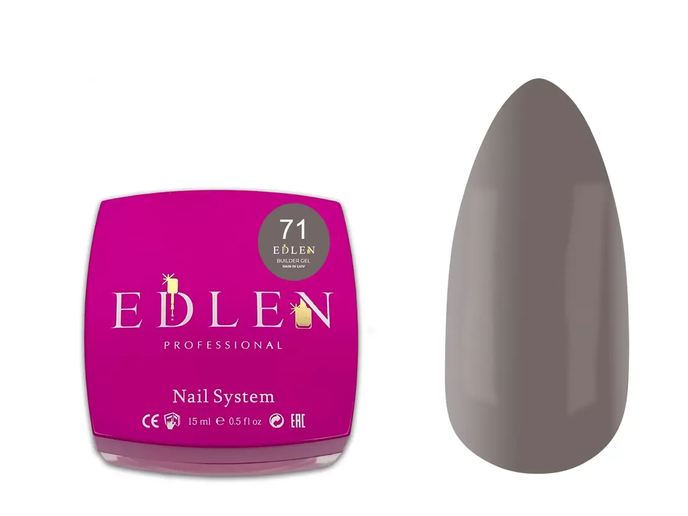 Edlen Builder Gel Lviv №71, 15 мл (Rain in Lviv)
