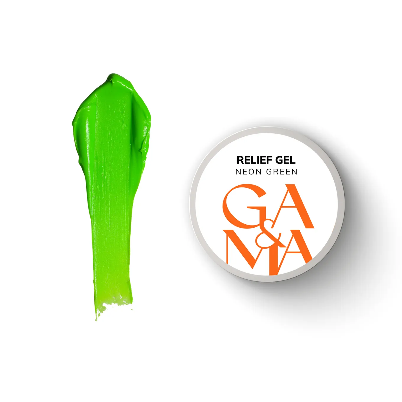 Рельєф гель GÉMELY ex GA&MA Relief Gel, Neon Green, 5 г