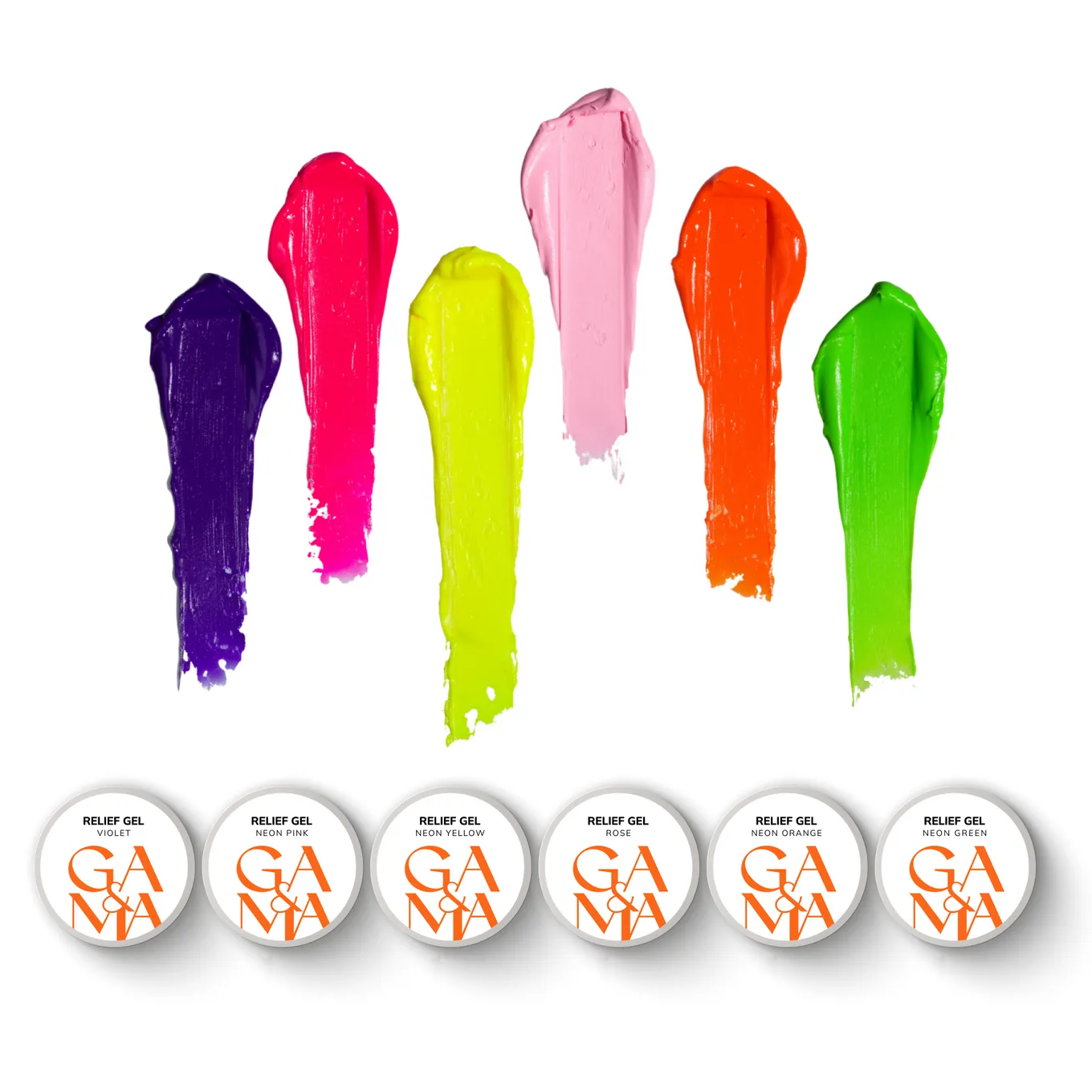 Рельеф гель GÉMELY ex GA&MA Relief Gel, Neon Green, 5 г