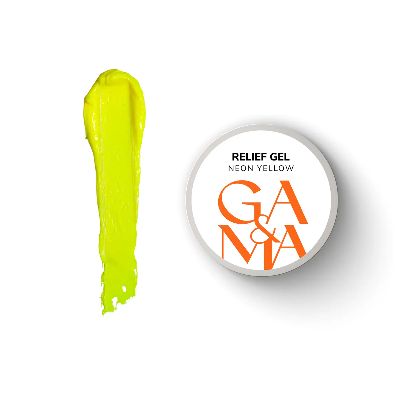 Рельєф гель GÉMELY ex GA&MA Relief Gel, Neon Yellow, 5 г